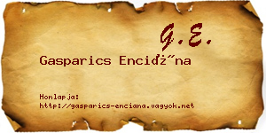 Gasparics Enciána névjegykártya